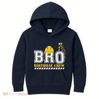 Brother Birthday Crew Construction Birthday Party Kids Hoodie thumb 0