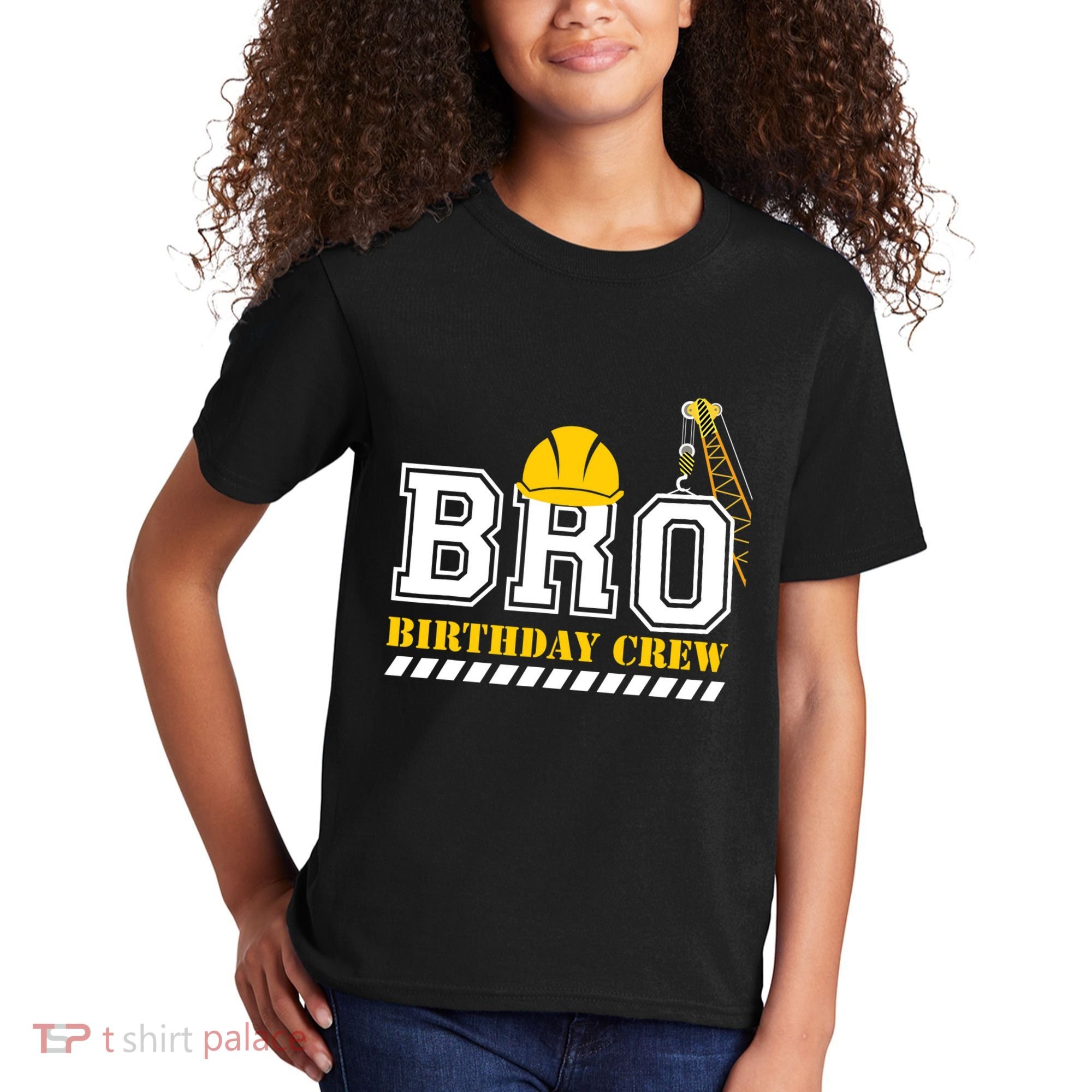Brother Birthday Crew Construction Birthday Party Kids T-Shirt