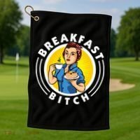 Breakfast Bitch Cool Gift Golf Towel thumb 1
