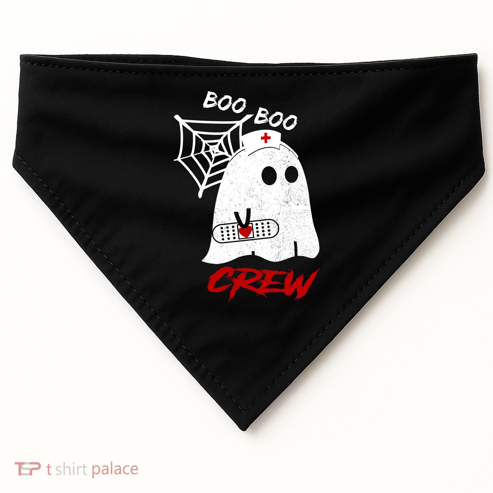 Boo Boo Crew Nurse Ghoost USA-Made Doggie Bandana