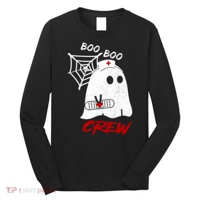 Boo Boo Crew Nurse Ghoost Long Sleeve Shirt
