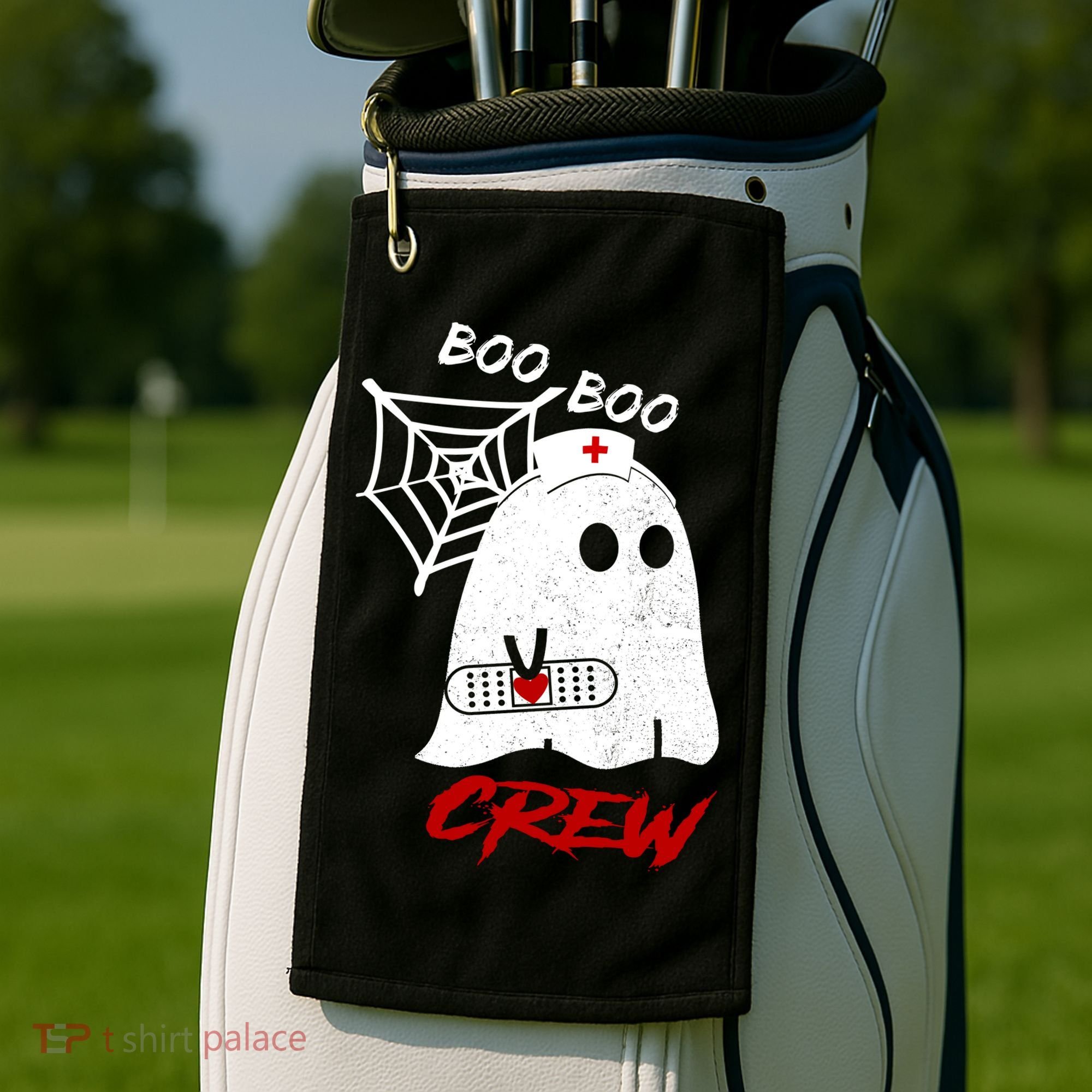 Boo Boo Crew Nurse Ghoost Golf Towel
