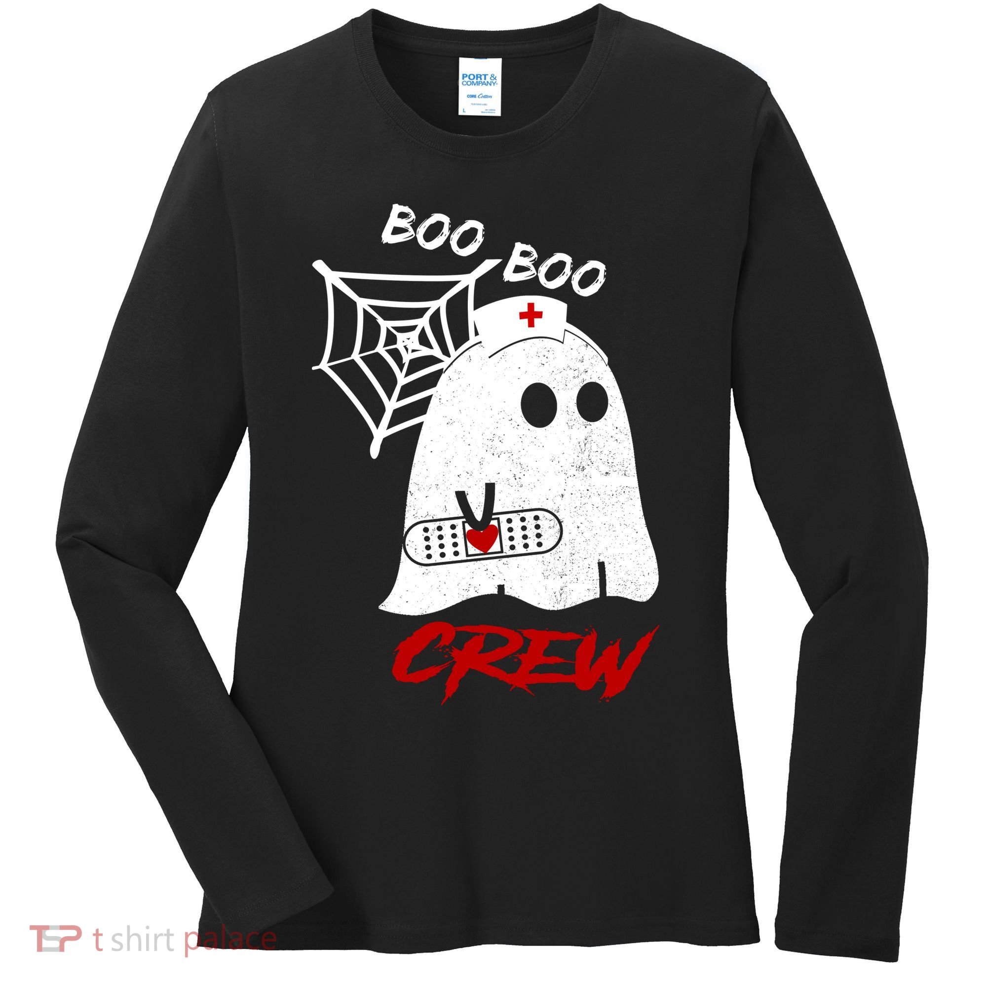 Boo Boo Crew Nurse Ghoost Women's Long Sleeve Shirt
