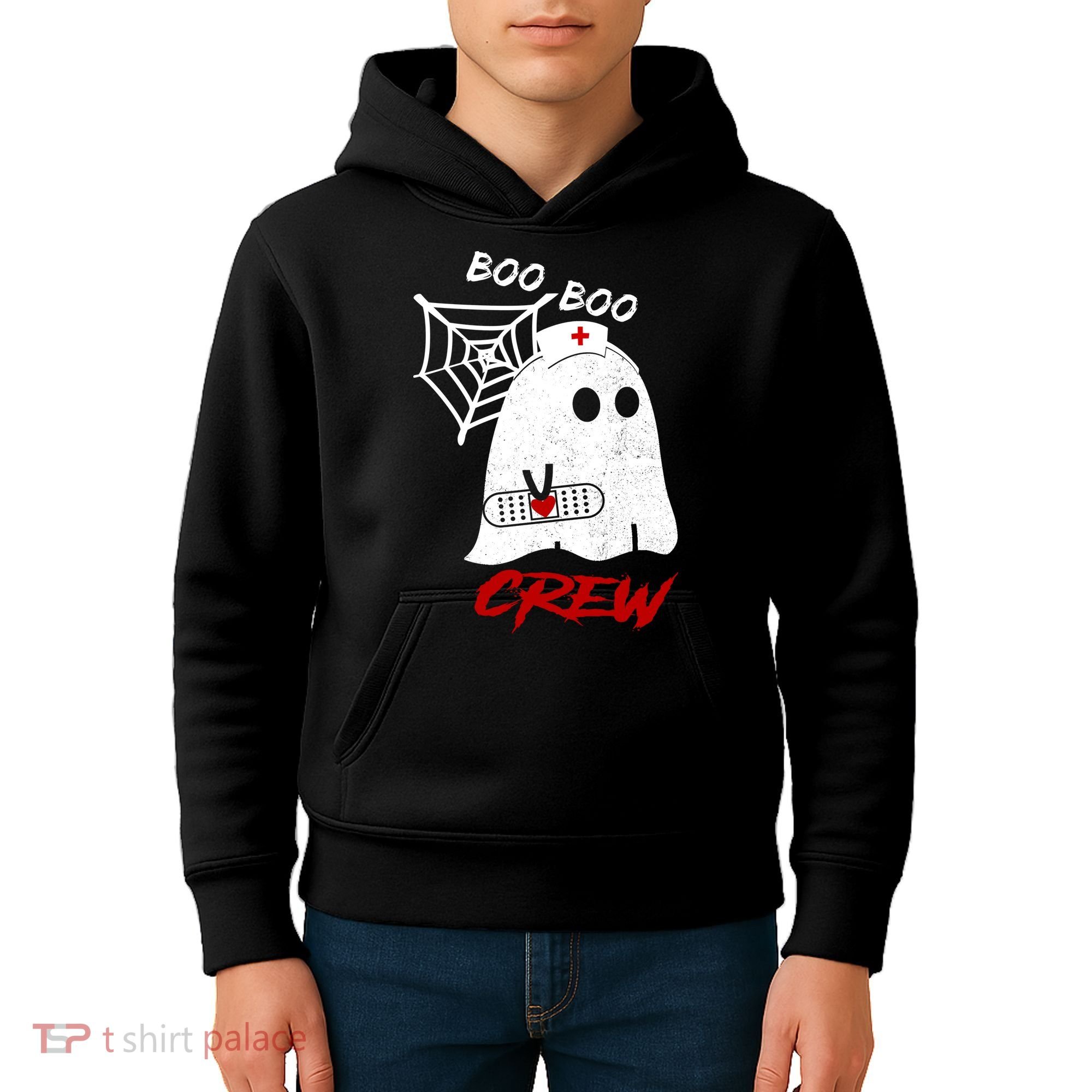 Boo Boo Crew Nurse Ghoost Kids Hoodie