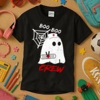 Boo Boo Crew Nurse Ghoost Kids T-Shirt thumb 3