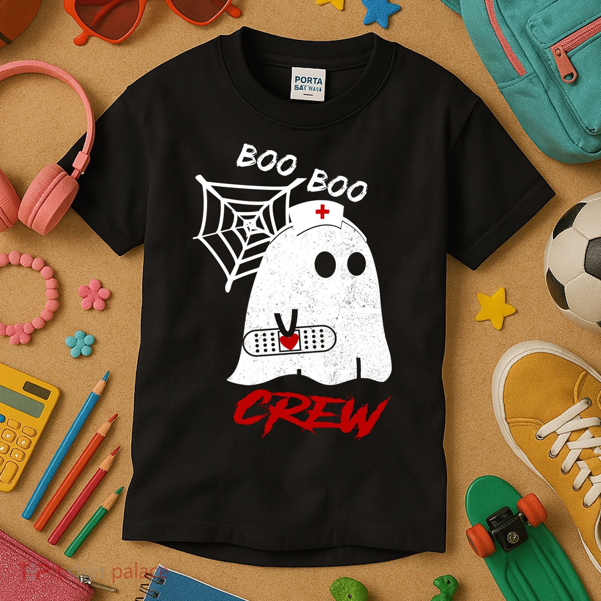 Boo Boo Crew Nurse Ghoost Kids T-Shirt