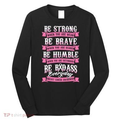 Be Breast Cancer Warrior Racerback Long Sleeve Shirt
