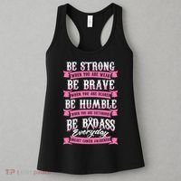 Be Breast Cancer Warrior Racerback Women's Tank Top thumb 3