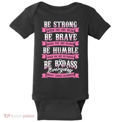 Be Breast Cancer Warrior Racerback Baby Bodysuit