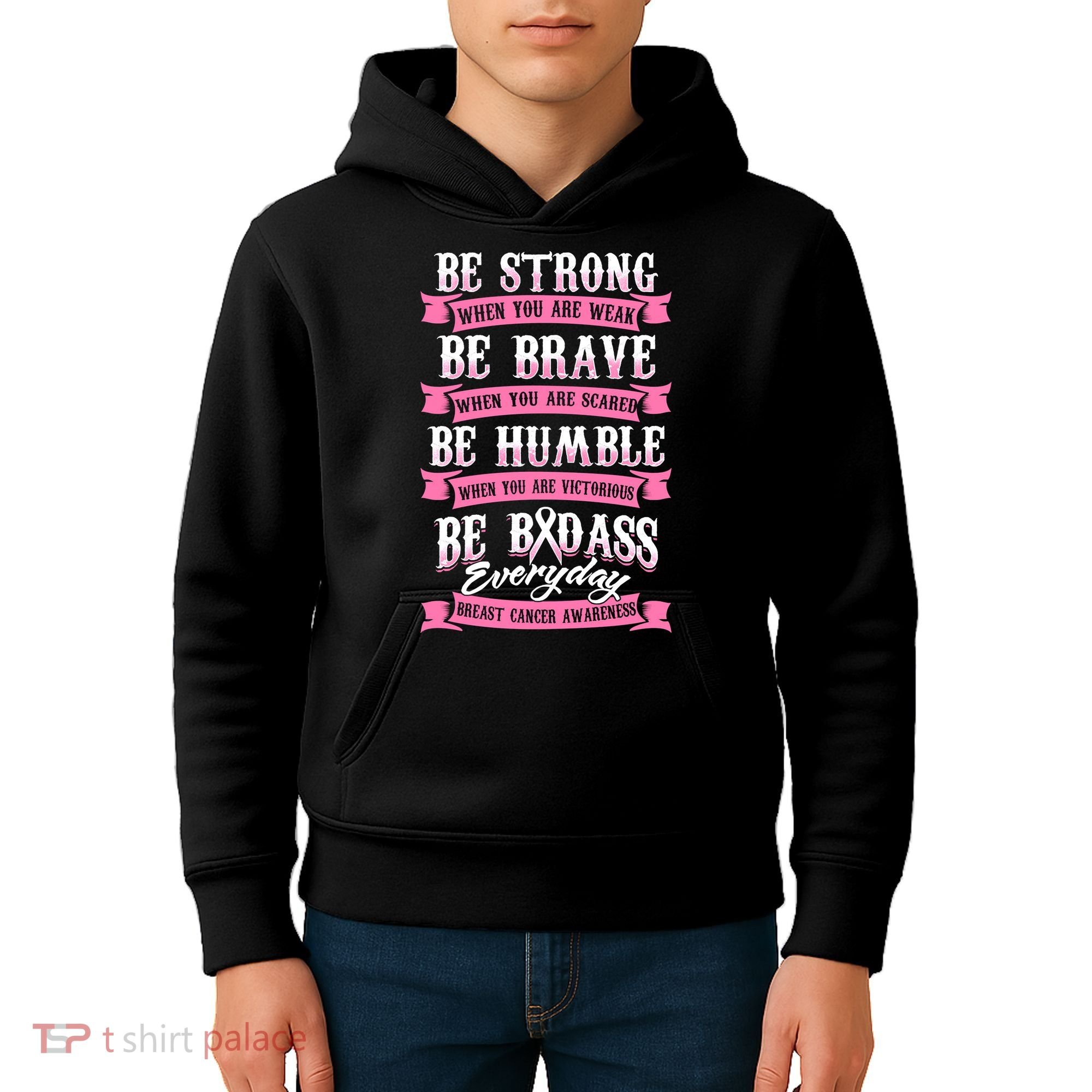 Be Breast Cancer Warrior Racerback Kids Hoodie