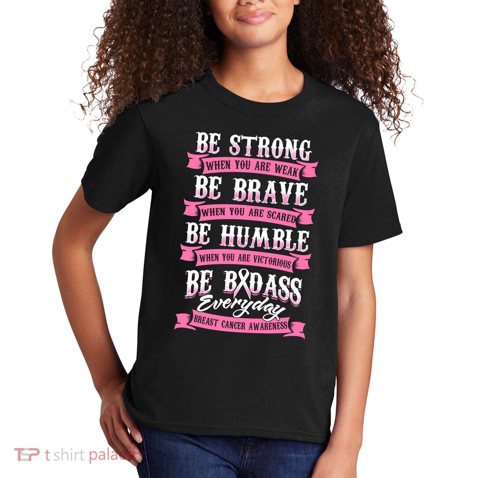 Be Breast Cancer Warrior Racerback Kids T-Shirt