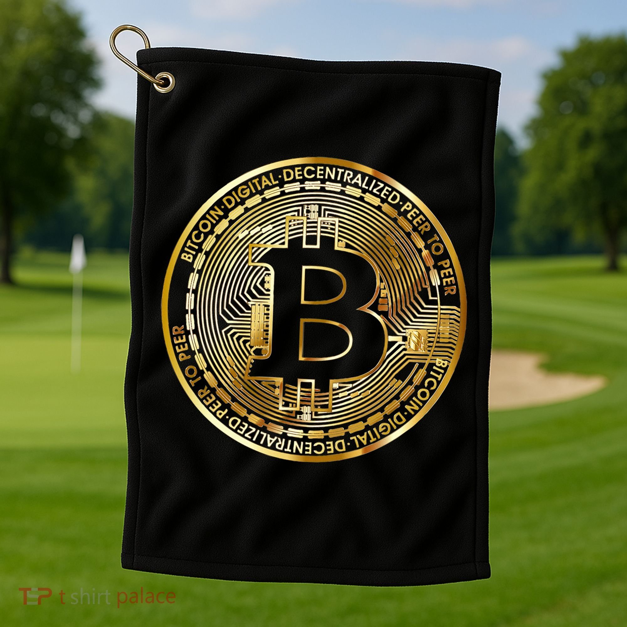 Bitcoin Btc Coin Crypto Trader Bitcoin Future Freedom Golf Towel