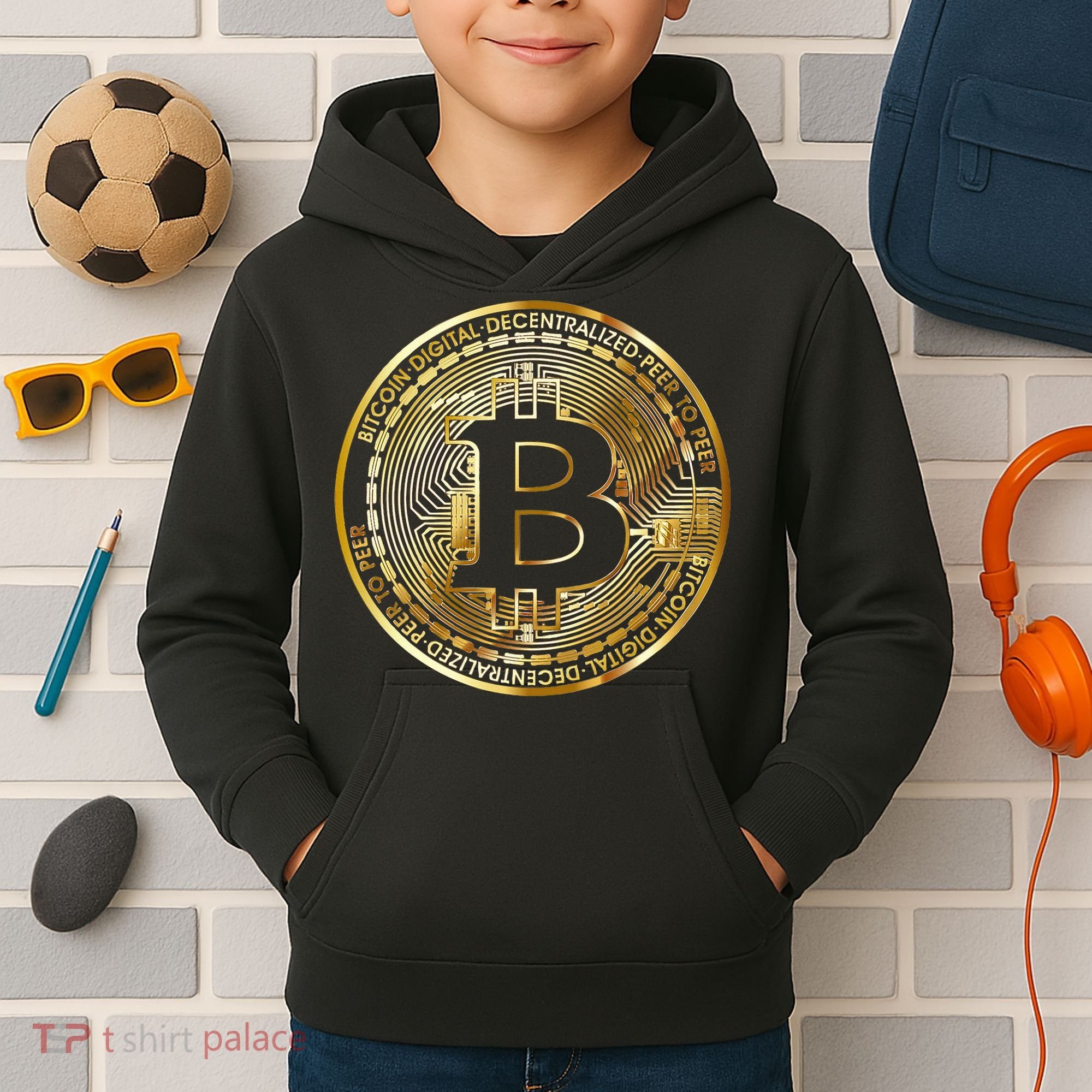 Bitcoin Btc Coin Crypto Trader Bitcoin Future Freedom Kids Hoodie