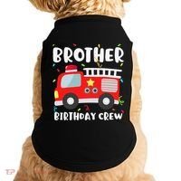 Brother Birthday Crew Fire Truck Party Firefighter Doggie Tank thumb 0