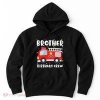 Brother Birthday Crew Fire Truck Party Firefighter Hoodie thumb 0