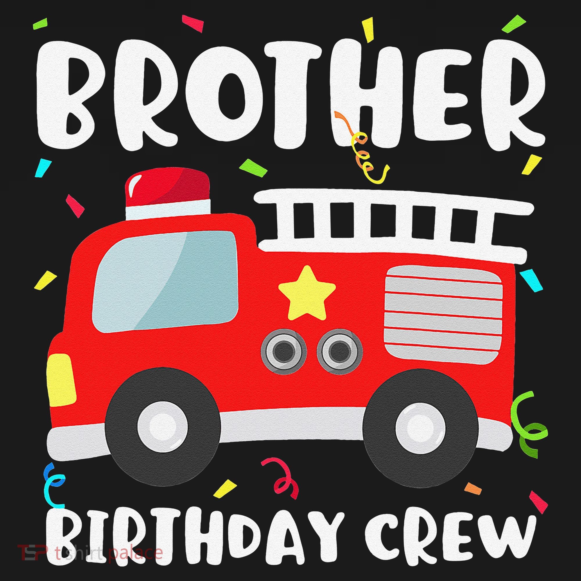 Brother Birthday Crew Fire Truck Party Firefighter Sweatshirt