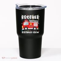 Brother Birthday Crew Fire Truck Party Firefighter Tumbler thumb 0