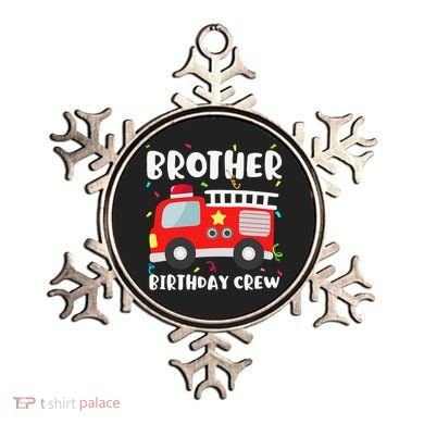 Brother Birthday Crew Fire Truck Party Firefighter Ornament