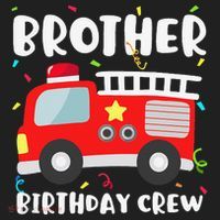 Brother Birthday Crew Fire Truck Party Firefighter Hat thumb 2