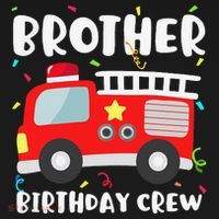 Brother Birthday Crew Fire Truck Party Firefighter Toddler Hoodie thumb 2