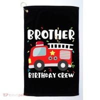 Brother Birthday Crew Fire Truck Party Firefighter Golf Towel thumb 0