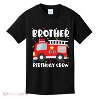 Brother Birthday Crew Fire Truck Party Firefighter Kids T-Shirt thumb 0