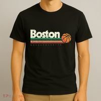 Basketball Boston City Bball Retro Stripes T-Shirt thumb 3