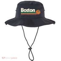 Basketball Boston City Bball Retro Stripes Bucket Hat thumb 0
