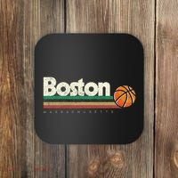 Basketball Boston City Bball Retro Stripes Coaster thumb 0