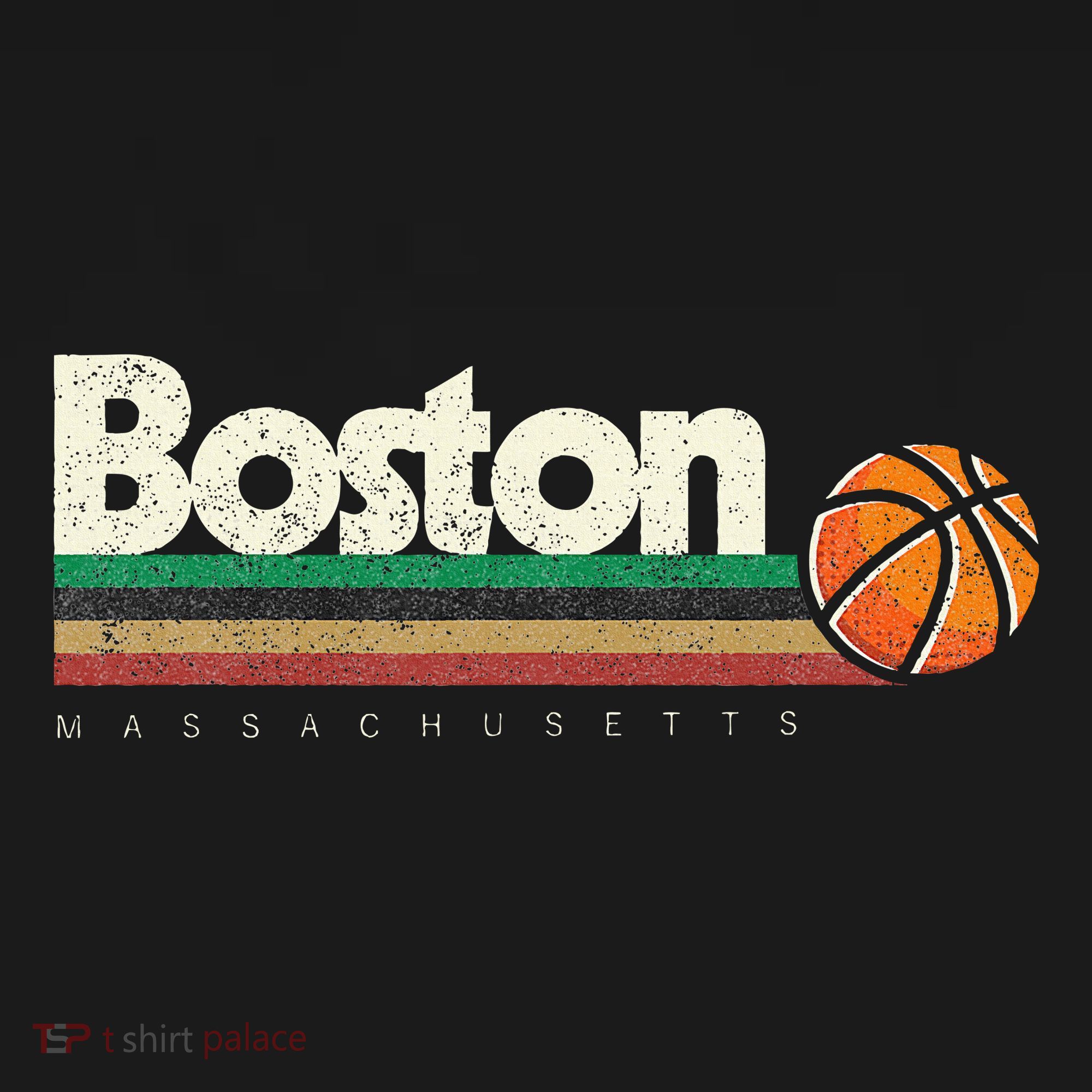 Basketball Boston City Bball Retro Stripes Women's Hoodie