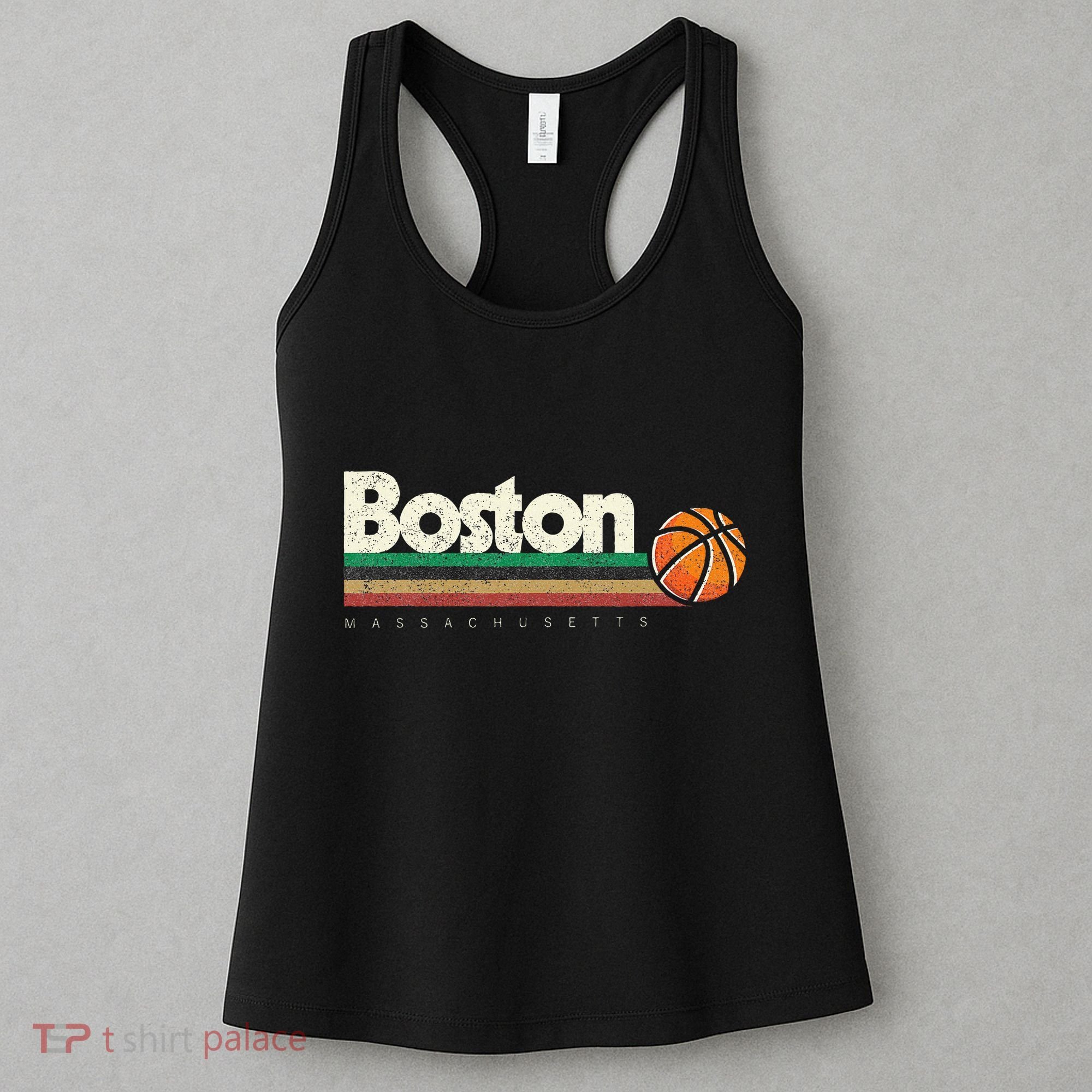 Basketball Boston City Bball Retro Stripes Women's Tank Top
