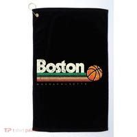 Basketball Boston City Bball Retro Stripes Golf Towel thumb 0