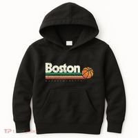 Basketball Boston City Bball Retro Stripes Kids Hoodie thumb 0