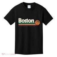 Basketball Boston City Bball Retro Stripes Kids T-Shirt thumb 0