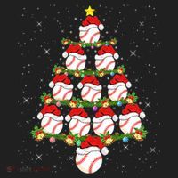 Baseball Ball Christmas Santa Love Lights Xmas Boys Beanie thumb 2