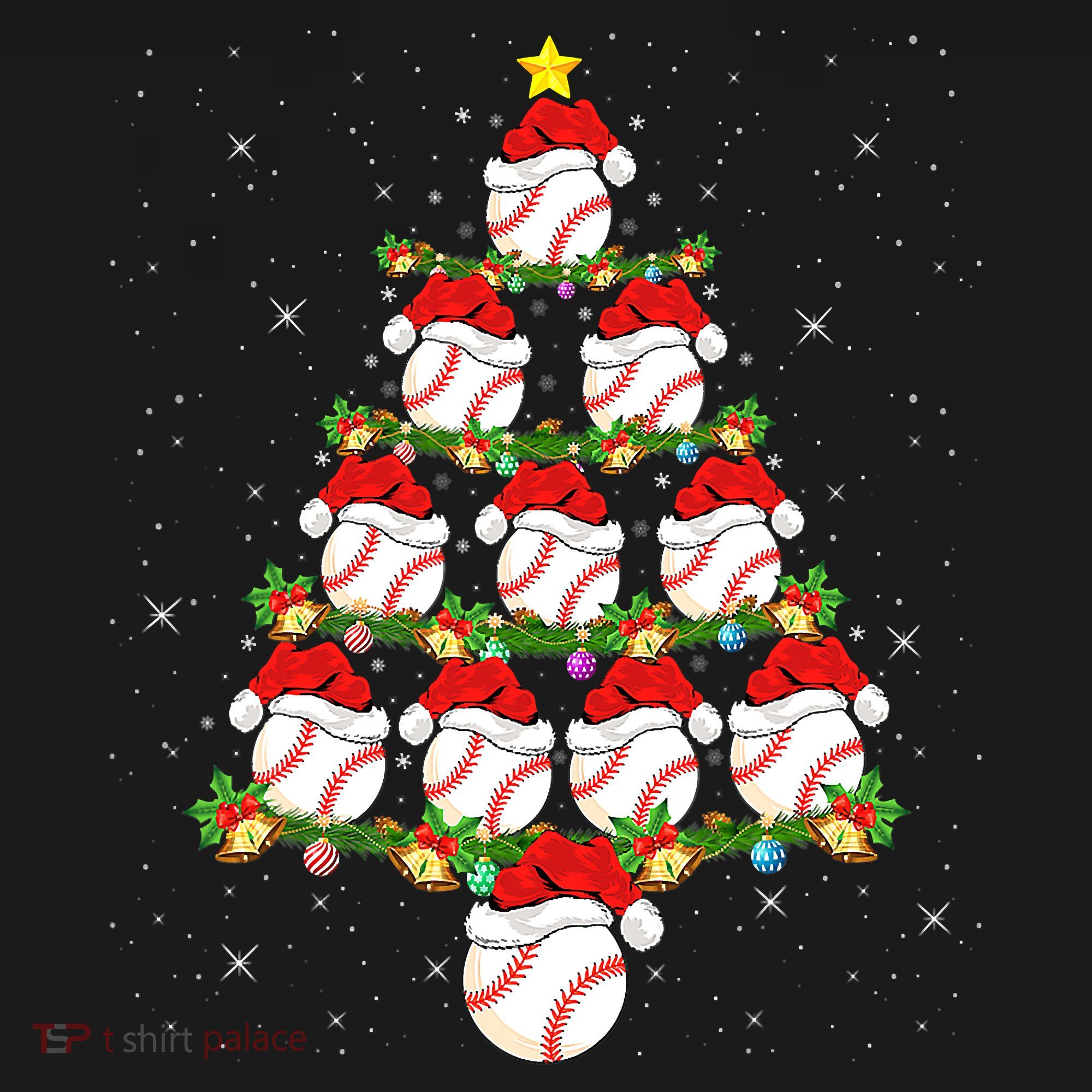 Baseball Ball Christmas Santa Love Lights Xmas Boys Women's Hoodie