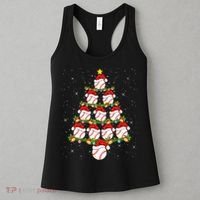 Baseball Ball Christmas Santa Love Lights Xmas Boys Women's Tank Top thumb 3