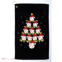 Baseball Ball Christmas Santa Love Lights Xmas Boys Golf Towel thumb 0