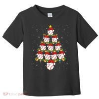 Baseball Ball Christmas Santa Love Lights Xmas Boys Toddler T-Shirt thumb 0