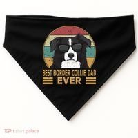 Best Border Collie Dad Ever Funny Dog Gift For And USA-Made Doggie Bandana thumb 0