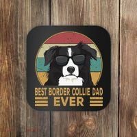Best Border Collie Dad Ever Funny Dog Gift For And Coaster thumb 0