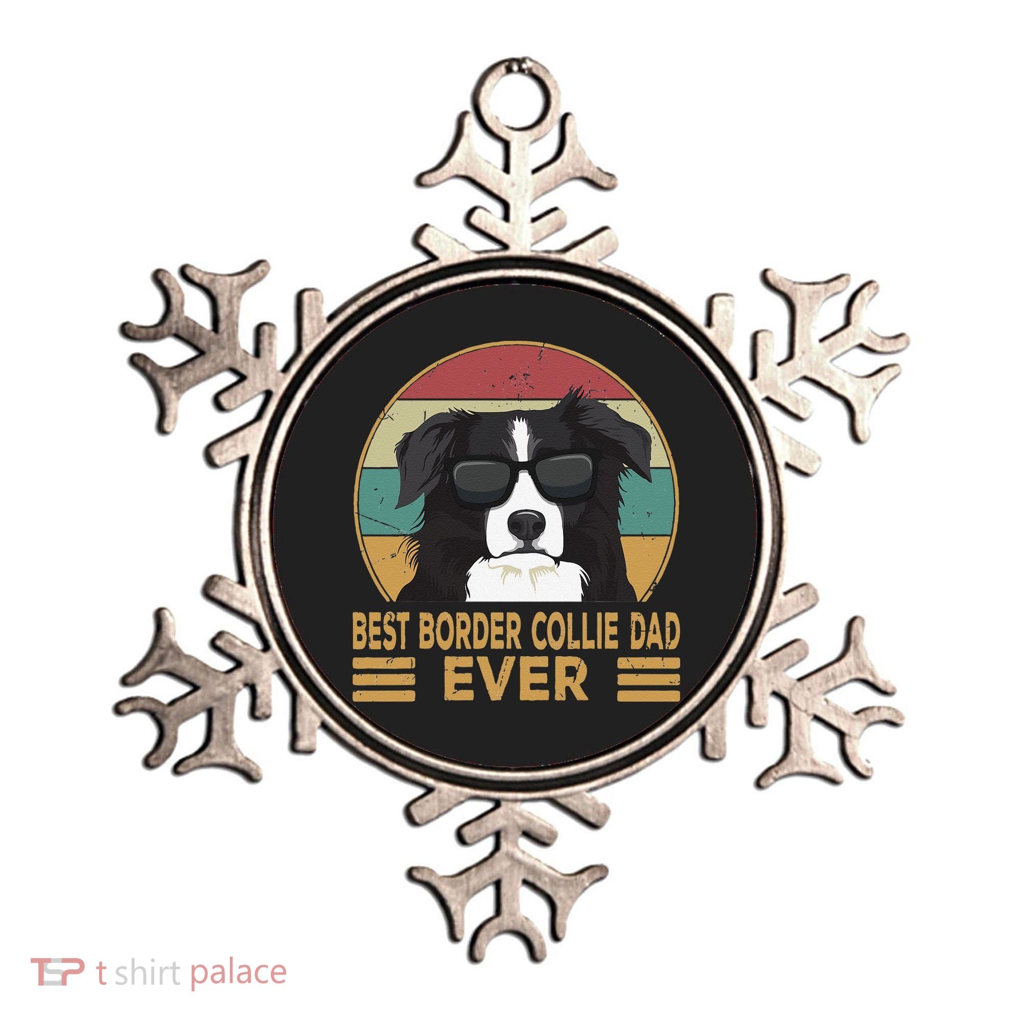 Best Border Collie Dad Ever Funny Dog Gift For And Ornament