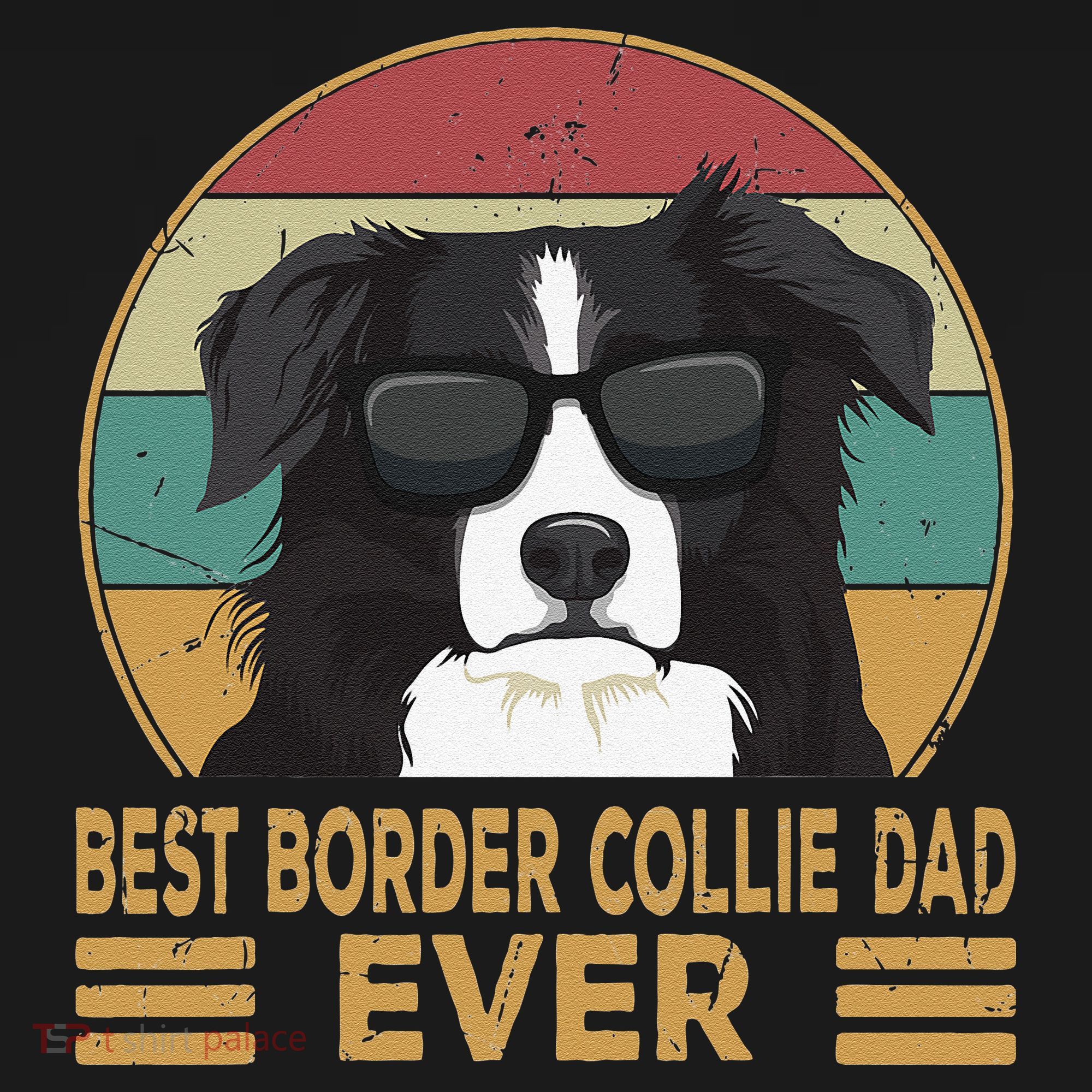 Best Border Collie Dad Ever Funny Dog Gift For And Baby Bodysuit