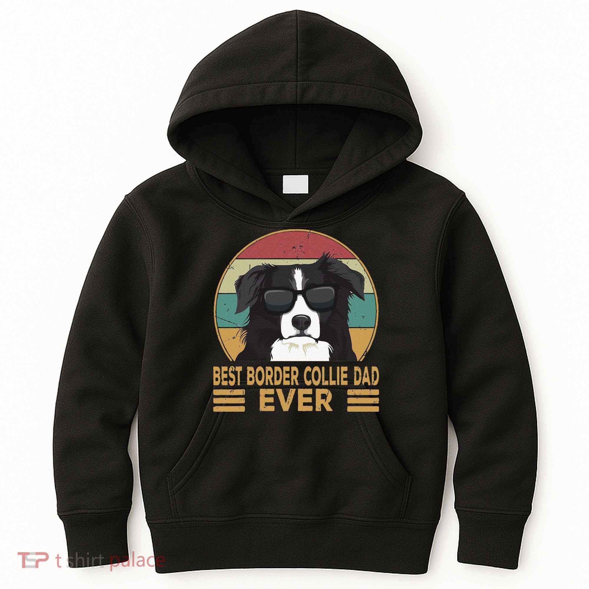 Best Border Collie Dad Ever Funny Dog Gift For And Kids Hoodie