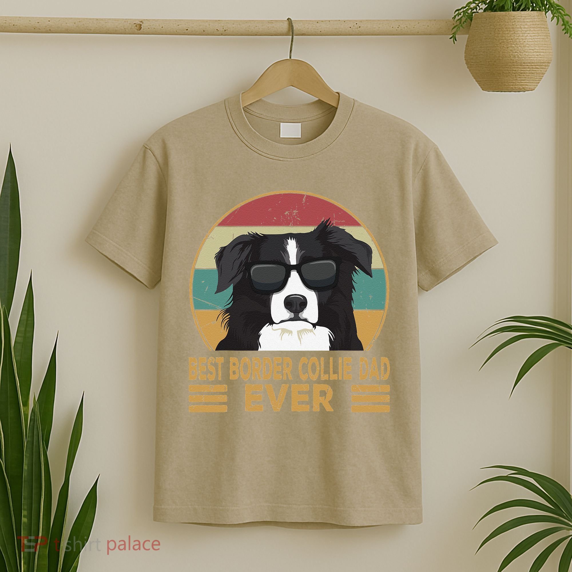 Best Border Collie Dad Ever Funny Dog Gift For And T-Shirt