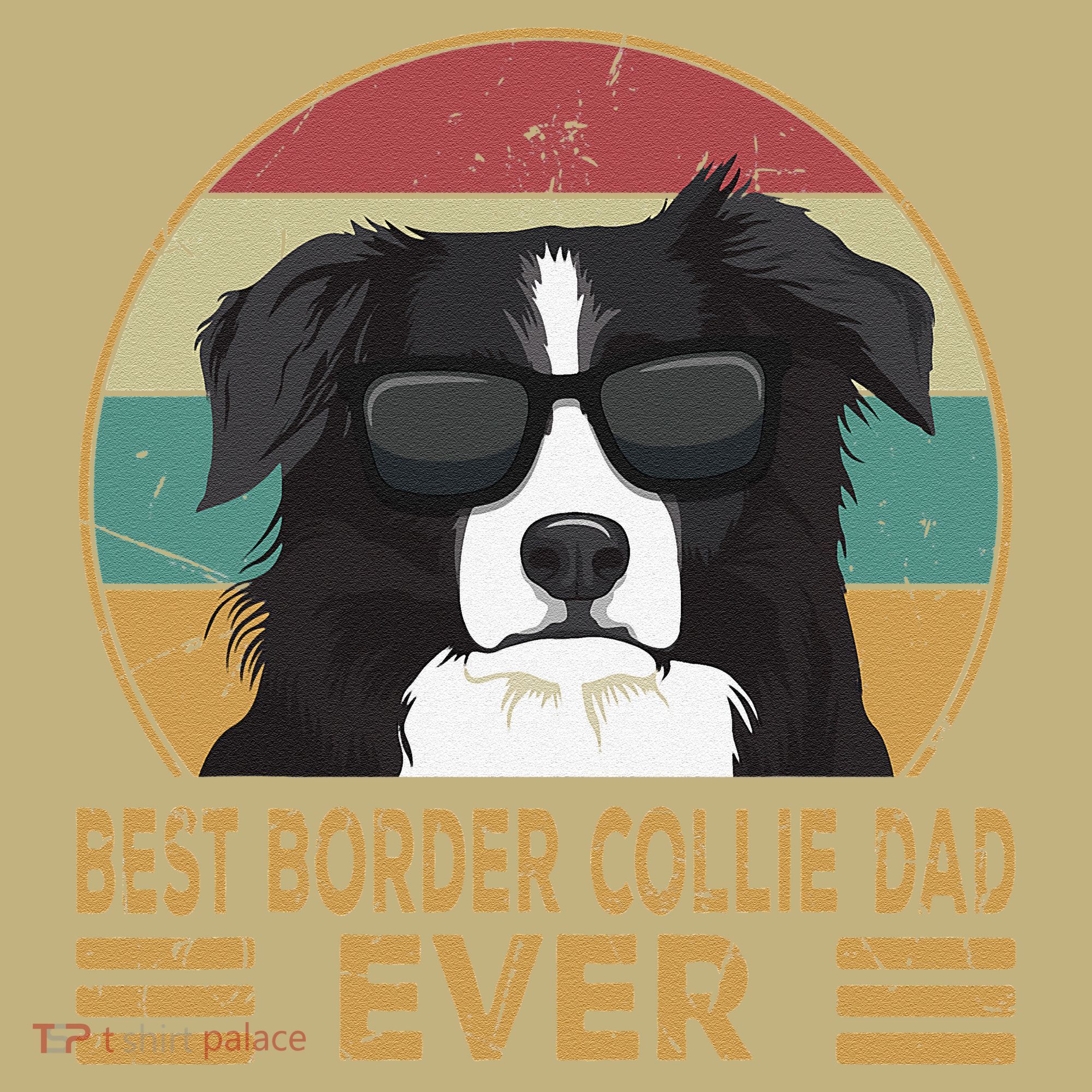 Best Border Collie Dad Ever Funny Dog Gift For And Mousepad