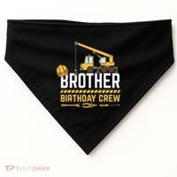 Brother Birthday Crew Construction Birthday USA-Made Doggie Bandana thumb 0