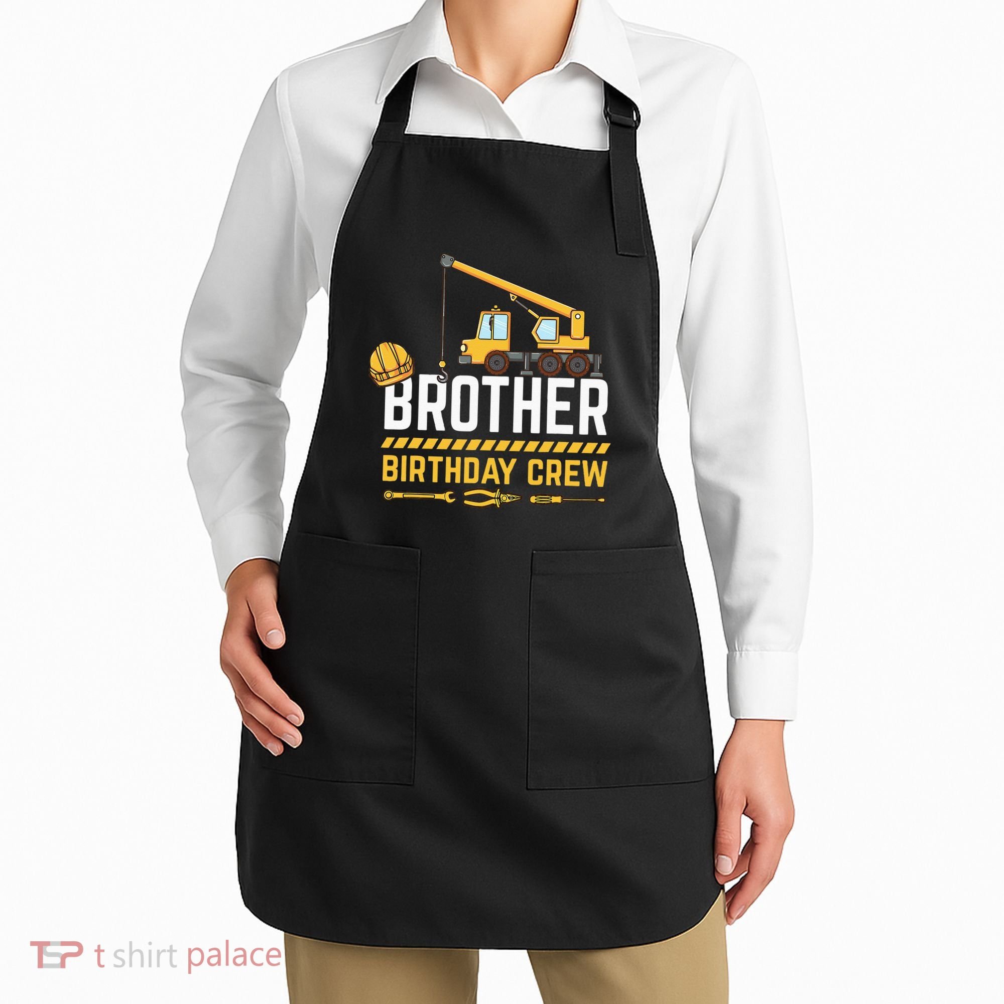 Brother Birthday Crew Construction Birthday Apron