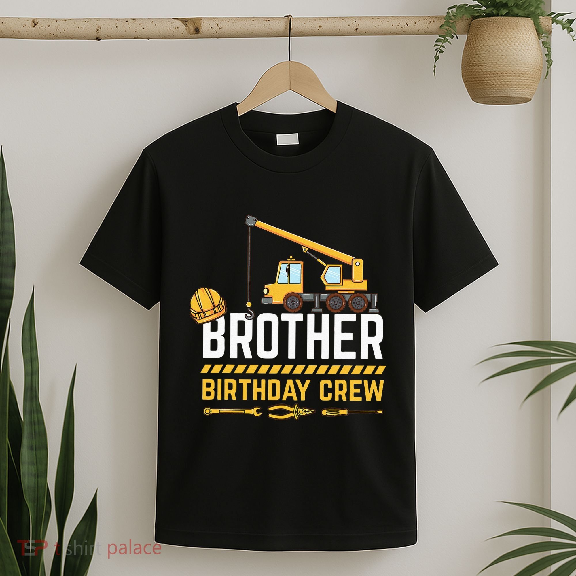 Brother Birthday Crew Construction Birthday T-Shirt