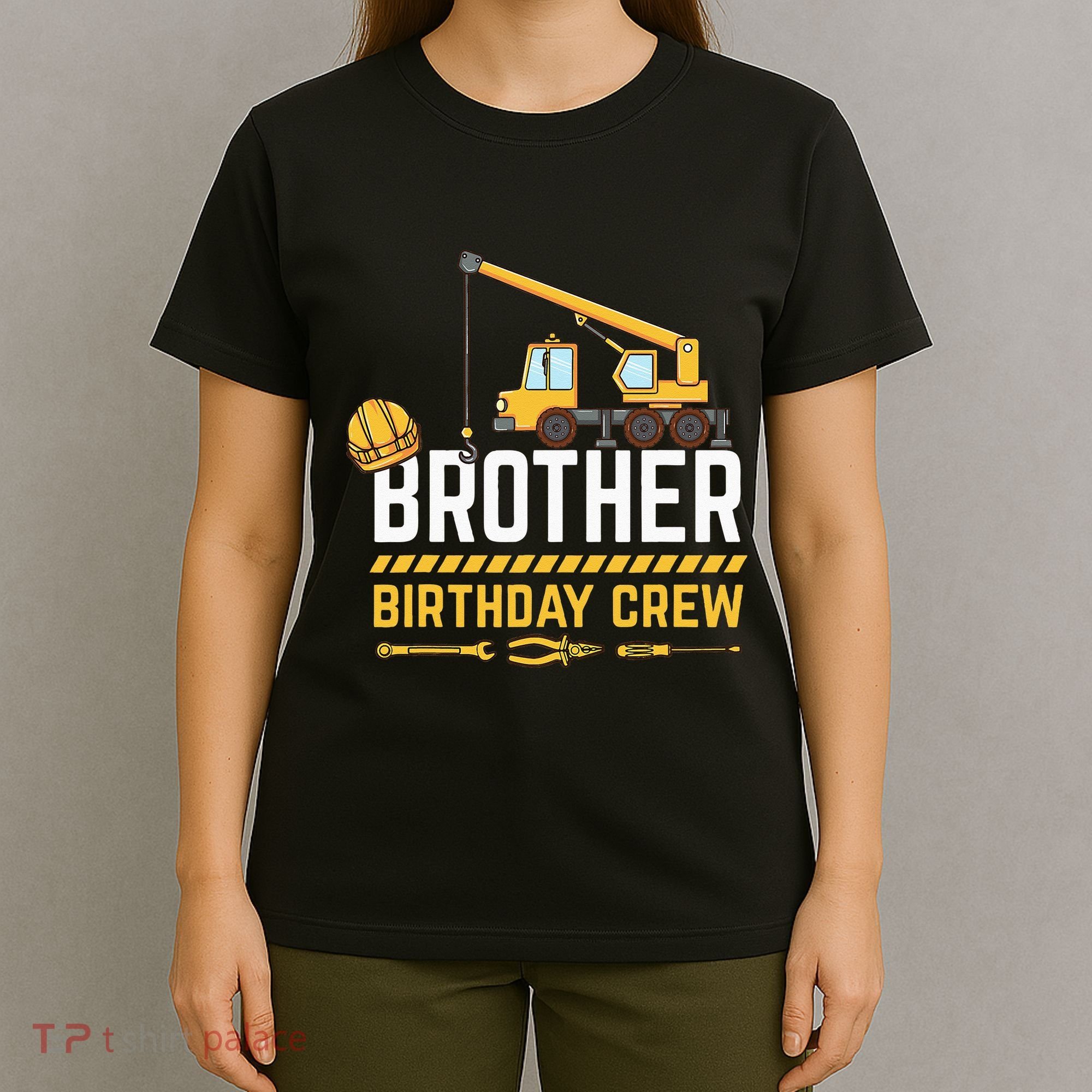 Brother Birthday Crew Construction Birthday T-Shirt